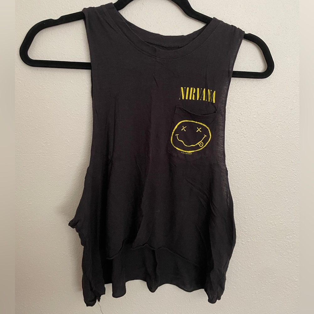 Nirvana Black Sleeveless Tank Top